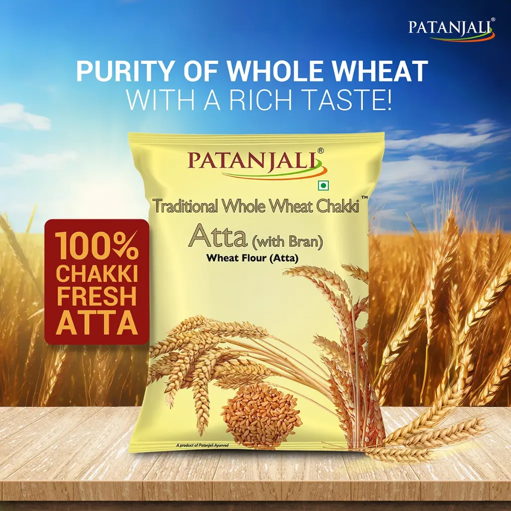 Traditional Whole Wheat Atta , Patanjali 